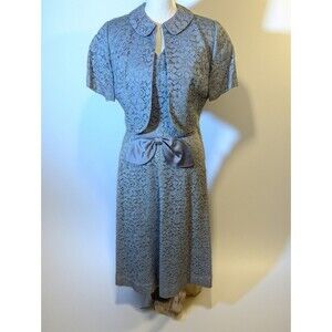 50S MISS BEA TWEEN HIGH END Slate Blue SET Lace/ BEADED Sweetheart Neckline